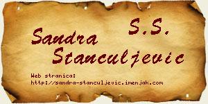 Sandra Stančuljević vizit kartica